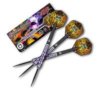 Shot! Americana Mardi Gras Steel Tip Dart Set 80% Tungsten Pro Throwing Darts Steel Tip Set Professional - Made in New Zealand - Designed Dart Flights for Women & Men - Metal Tip Bar Darts for Adults