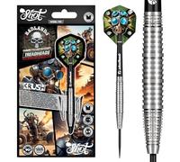 Shot! Badlands Krush Steel Tip Dart Set 90% Tungsten Barrels Handcrafted Professional Dart Set & Flights Made in New Zealand, Steel Tip Darts for Bristle Dartboard (22, Grams)
