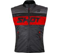 Shot Bodywarmer Lite Motocross Vest, black-red, size S