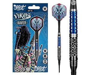 Shot | Boris Koltsov Viking Raven | Soft Tip Darts | 18g | 90% Tungsten Professional Soft Darts for Precision & Control.