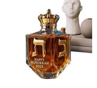 Shot Bottle - Transparent Decorative Empty Glass Container, Elegant Whisky Vodka bourbon Tequila Bottles | Champagne Bottle with Wine for Home, Holiday, Christmas, Festival, Hanukkah