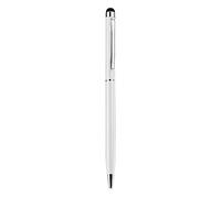 SHOT CASE 2 x Metal Stylus Pen for OnePlus 9 Pro Smartphone 2 in 1 Elegant Ballpoint Pen Universal Writing (White)