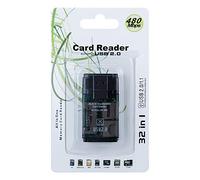 Shot Case 36837 4-in-1 SD/TF/M2/MS Card Reader for PC Black