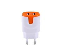 SHOT Case Power Supply USB Adaptor for Samsung Galaxy A3 Smartphone/Tablet White/Orange