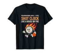 Shot Clock On Fire Basketball Humor Graphic T-Shirt