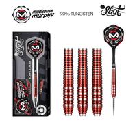 Shot! Pro Series Charlie Murphy Steel Tip Darts Set 90% Tungsten Centre Weighted Professional Darts for Bristle Dartboard Made in New Zealand