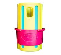 Shot Collar Bat Weight 16 to 24 oz | Easy On/Easy Off (Twist or Tap Off) Baseball Bat Weight | Customize Colors to Match Equipment or Team - Hella Yella (Yellow-Pink-Teal, 24 oz)