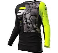 Shot Contact Camo 2.0 Motocross Jersey, black/grey/neon, size XXL