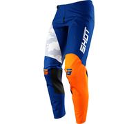 Shot Contact Camo Motocross Pants, blue-orange, size 28 for Men