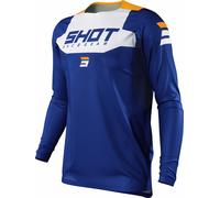 Shot Contact Chase Motocross Jersey, white-blue, size 2XL for Men