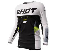 Shot Contact Tracer Motocross Jersey, black-white, size M for Men