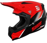 Shot Core Honor Motocross Helmet, black-red, size 2XL for Men