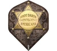 Shot Dart Flights Americana Dart Flights 100 Micron for Steel and Soft Darts (Tin)