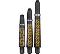 Shot Dart Shafts Koi Carbon with Spring Ring, High-Quality Dart Shafts Stable and Long Durable (IM - Intermediate, Gold)