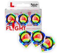 Shot! Darts Dart Flights- L-Style EZ L1 Standard Shape AI Mimic Dart Flight Set, Ultra-Durable, 150 Micron, 90 Degrees-Pre Molded fins for Maximum Accuracy and Perfect Aerodynamics