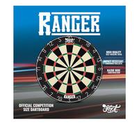 Shot Darts Dartboard-Ranger Steel Tip Bristle Dartboard Official Competition size Finest self healing sisal bristles Rotatable number line Knife Wire Framing & Staple Free Bullseye Made in New Zealand