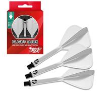 Shot! Darts Flight Deck One Piece Dart Flight and Shaft System, Reduced Deflections, Kite Shaped Flight Clear (350 Micron) Available in Set of 3