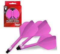 Shot! Darts Flight Deck One Piece Dart Flight and Shaft System, Reduced Deflections, Standard Shaped Flight (350 Micron), Available in Set of 3 (Pink, Inbetween)