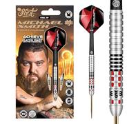 Shot! Darts Michael Smith Achieve Center Weighted 90% Tungsten Pro Throwing Darts Steel Tip Set Professional Made in New Zealand (25, Grams)