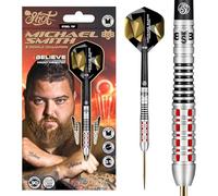 Shot! Darts Michael Smith Believe Front Weighted 90% Tungsten Pro Throwing Darts Steel Tip Set Professional Made in New Zealand Designed Dart Flights for Women & Men Metal Tip Bar Darts for Adults