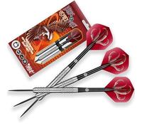 Shot! Darts Steel Tip, Birds of Prey Osprey (23g/24g/26g/28g), 90% Tungsten Barrel, Center Weighted, Handcrafted Professional Dart Set & Flights Made in New Zealand, Metal Tip for Bristle Dartboard