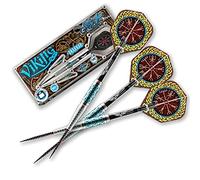 Shot! Darts Viking Drakkar Steel Tip Dart Set 23gm Back Weighted 90% Tungsten Barrels