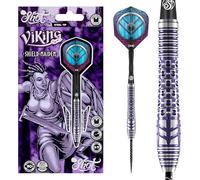 Shot! Darts Viking Shield Maiden Steel Tip Dart Set 27gm Front Weighted 90% Tungsten Barrels