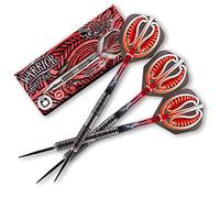 Shot! Darts Warrior Hautoa Steel Tip Dart Set-Centre Weighted 80% Tungsten Barrels 22gm