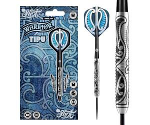 Shot! Darts Warrior Tipu Steel Tip Dart Set Front Weighted 80% Tungsten Barrels 23gm