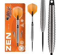 Shot! Darts Zen Dojo-Steel Tip Dart Set-Front Weighted-80% Tungsten Barrels 21 gram