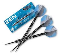 Shot! Darts Zen Roshi 90% Tungsten Pro Throwing Darts Steel Tip Set, Professional - Made in New Zealand - Designed Dart Flights for Women & Men - Metal Tip Bar Darts for Adults (25)