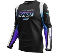 Shot Devo Block Motocross Jersey, purple, size 2XL