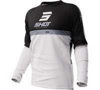 Shot Devo Reflex Motocross Jersey, black-white, size 3XL for Men