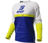 Shot Devo Reflex Motocross Jersey, blue/white/yellow, size L
