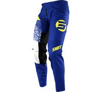Shot Devo Roll Kids Motocross Pants, blue-yellow, size 11 - 12 12 - 14 12/14 12 years 13 years