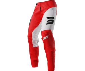Shot Devo Star Motocross Pants, white-red, size 30 for Men
