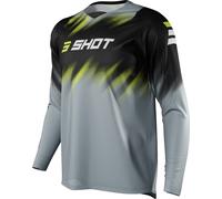 Shot Devo Versus Motocross Jersey, black-grey-yellow, size M for Men