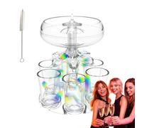 Shot Dispenser for Alcohol - Wine Decanter and Bar Shot Dispenser,6 LED Liquor Pourer, Colorful Carrier Drinking Tool, Adjustable Liquid for Cocktail