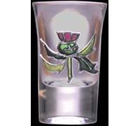 Shot (Dram) Glass in a Scottish Thistle Design. Handpainted and designed in the UK by Beverley Gallagher, these significant and expressive gifts are ideal for Father’s Day, birthdays, anniversaries, Scottish Weddings, engagements, Christmas, Hogmanay, Valentine’s Day, Mother’s Day, Easter, St Andrew’s Day, and special celebrations.