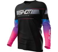 Shot Draw Kid Indy Motocross Jersey, black, size S