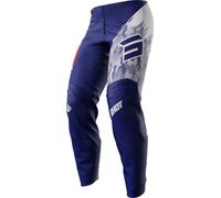 Shot Draw Kid Matrix Motocross Pants, white-blue, size 10/11 for Kids