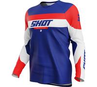 Shot Draw League Kids Motocross Jersey, blue/red/white, size 12/13