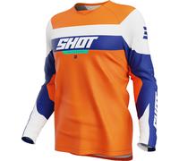 Shot Draw League Kids Motocross Jersey, orange/white/blue, size 8/9