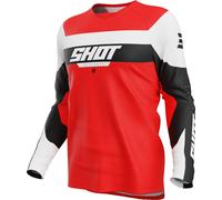 Shot Draw League Kids Motocross Jersey, red/white/black, size 10/11
