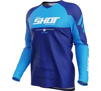 Shot Draw Private Motocross Jersey, blue, size M for Men