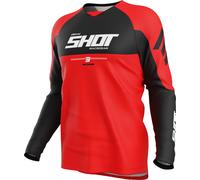 Shot Draw Private Motocross Jersey, red, size S
