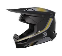 Shot Furious Aim Motocross Helmet, black-gold, size L