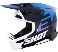 Shot Furious Apex Motocross Helmet, white-turquoise-blue, size XL for Men