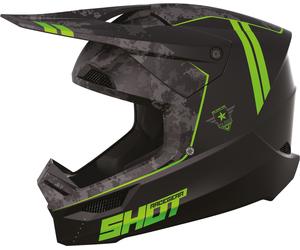 Shot Furious Army Motocross Helmet, black-green, size 2XL for Men