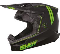 Shot Furious Army Motocross Helmet, black-green, size M for Men